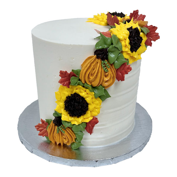 Cascading Fall Floral Cake